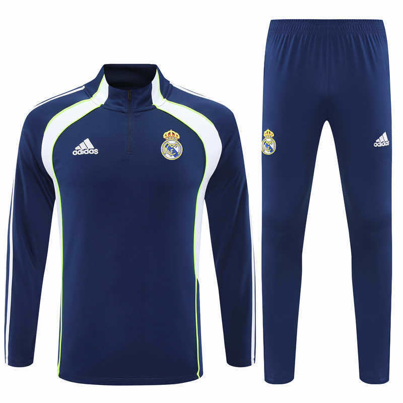 Real Madrid 25/26 half zip treningssett – marineblå topp og bukse