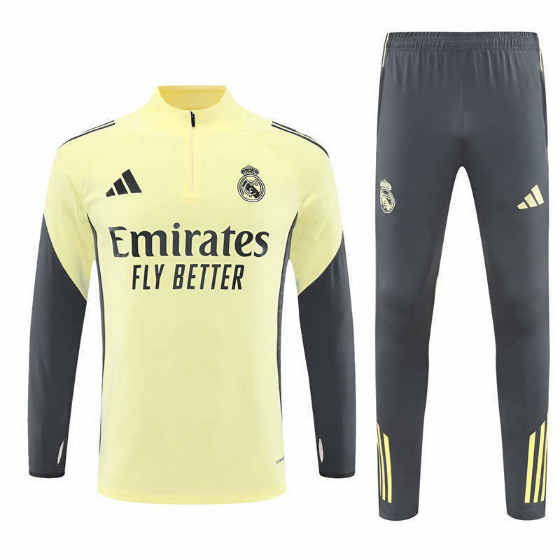 Real Madrid gul 2025/26 half zip treningssett