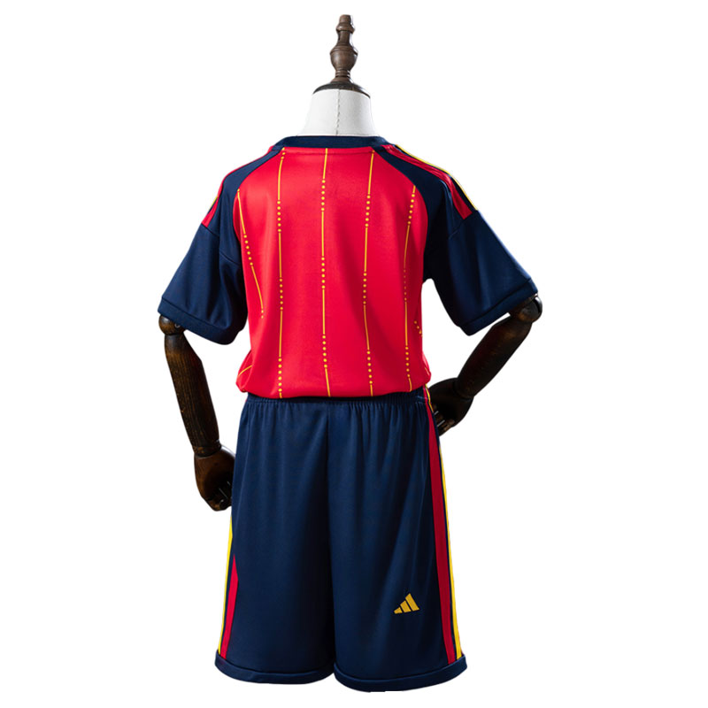 Spania VM 2026 hjemmedrakt barn – fotballdrakt og shorts Spania VM 2026 hjemmedrakt barn – fotballdrakt og shorts