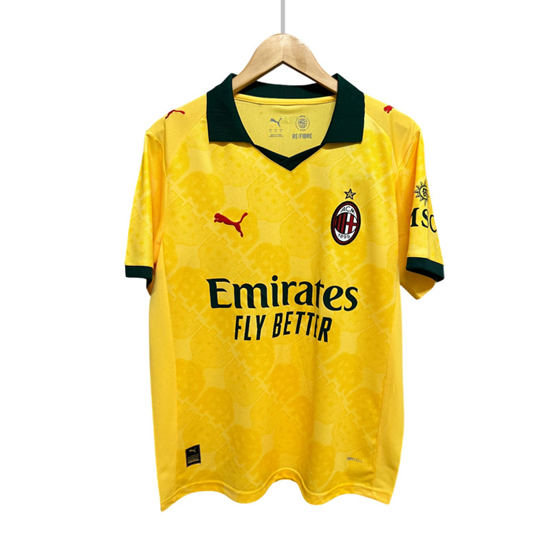 AC Milan 2025/26 tredjedrakt - gul fotballdrakt herre