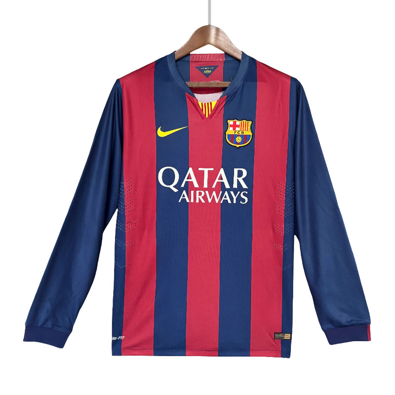 Barcelona 14/15 langermet hjemmedrakt retro