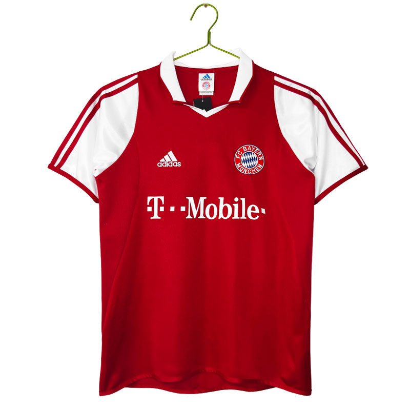 Bayern München retro hjemmedrakt 2003/04 - rød fotballdrakt til herre