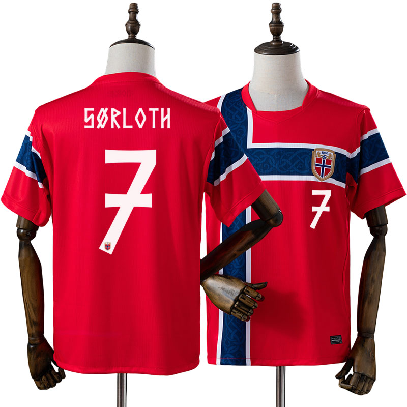 Norge VM 2026 hjemmedrakt herre – Sorloth 7 fotballdrakt kortermet