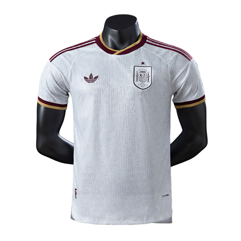 Spania VM 2026 bortdrakt herre – kortermet fotballdrakt