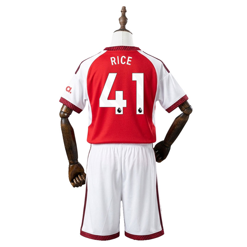 Arsenal 2026/27 hjemmedrakt barn - Rice 41 drakt med shorts