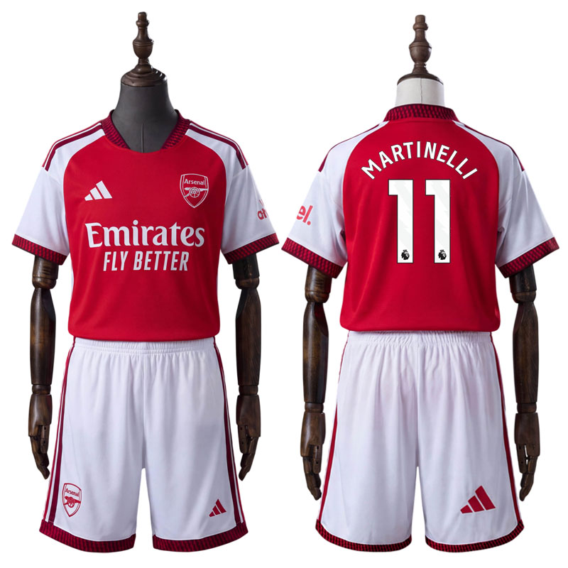 Arsenal drakt barn 2026/27 Martenelli 11 – rød hjemmedrakt med shorts