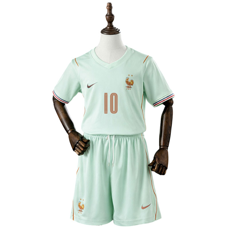 Barn Frankrike VM 2026 bortedrakt – Mbappé nr.10 komplett fotballsett Barn Frankrike VM 2026 bortedrakt – Mbappé nr.10 komplett fotballsett