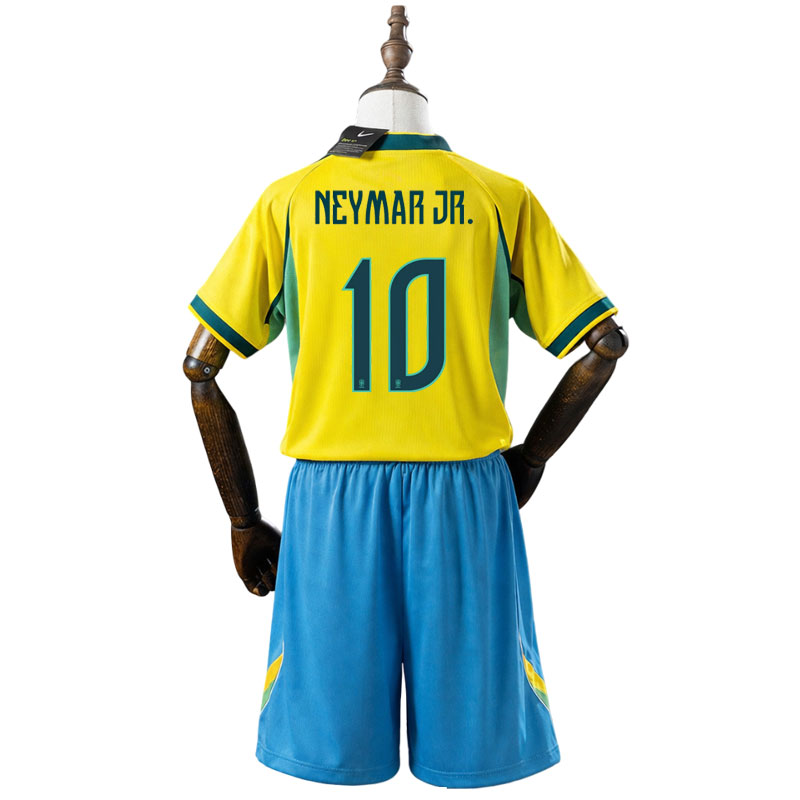 Brasil 2026 hjemmedrakt barn – Neymar Jr. 10 komplett fotballsett