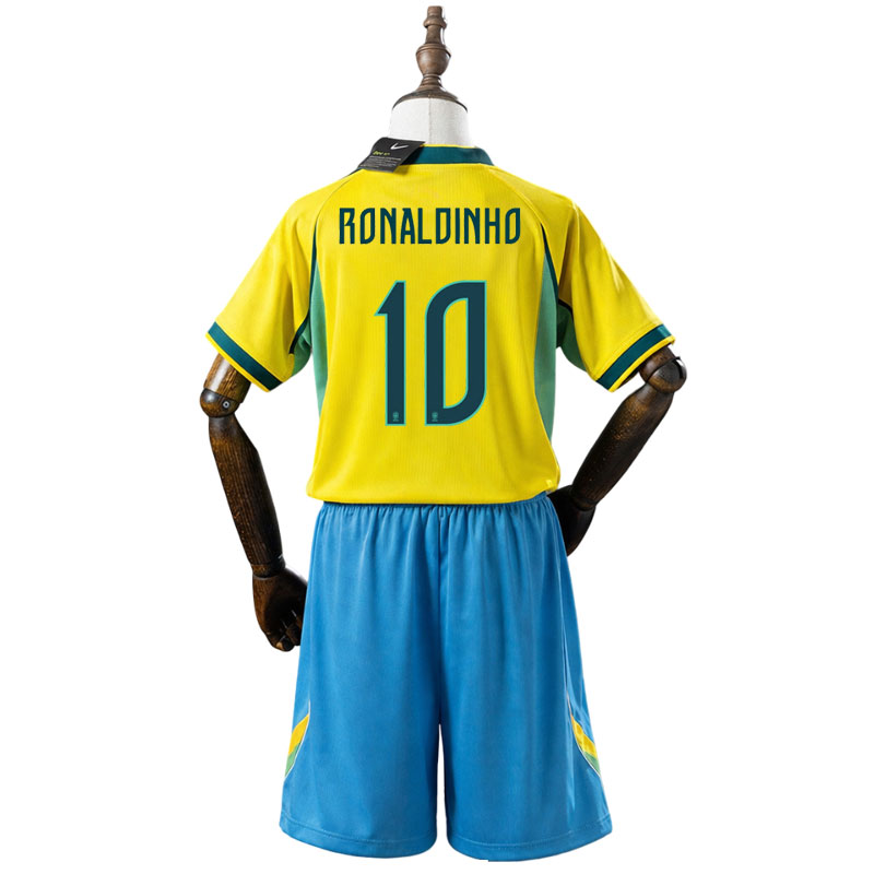 Brasil VM 2026 barn drakt – hjemmedrakt Ronaldinho 10 sett