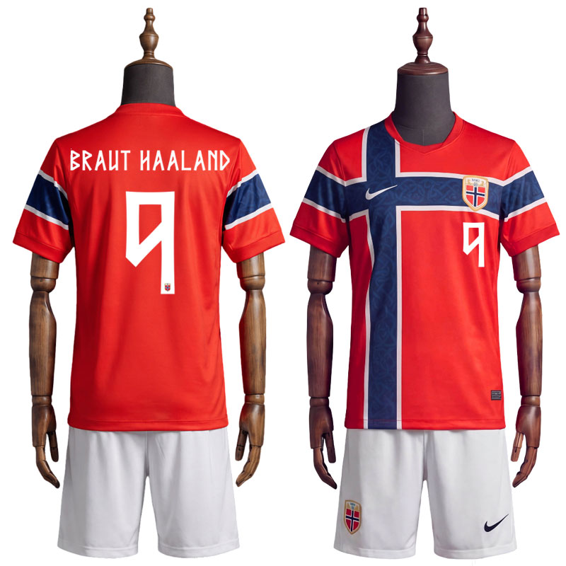 Braut Haaland 9 Norge VM 2026 drakt barn - hjemmedrakt sett