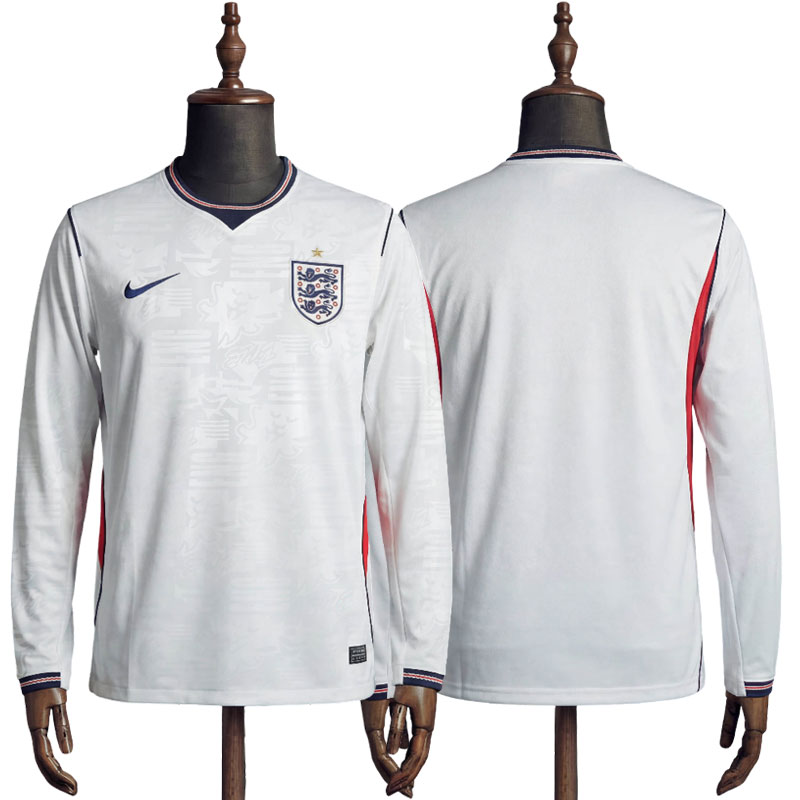 England VM 2026 langermet hjemmedrakt - hvit drakt