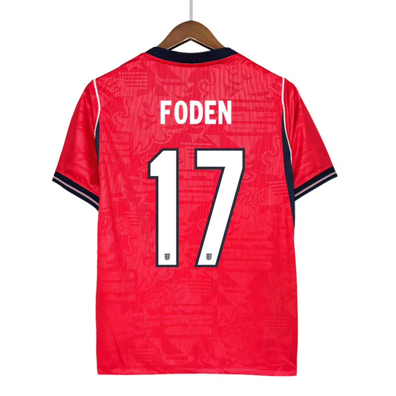 Foden 17 England VM 2026 bortedrakt – rød drakt til herre