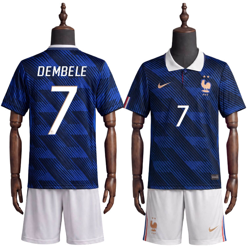 Frankrike hjemmedrakt barn 2026 DEMBELE 7 - fotballdrakt til barn