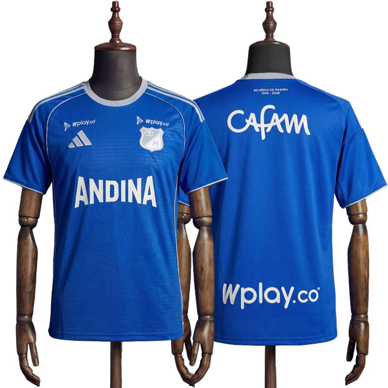 Millonarios 2026 hjemmedrakt herre - blå fotballdrakt