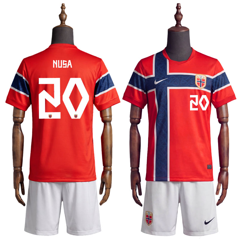 NUSA 20 Norge VM 2026 drakt barn - hjemmedrakt med shorts