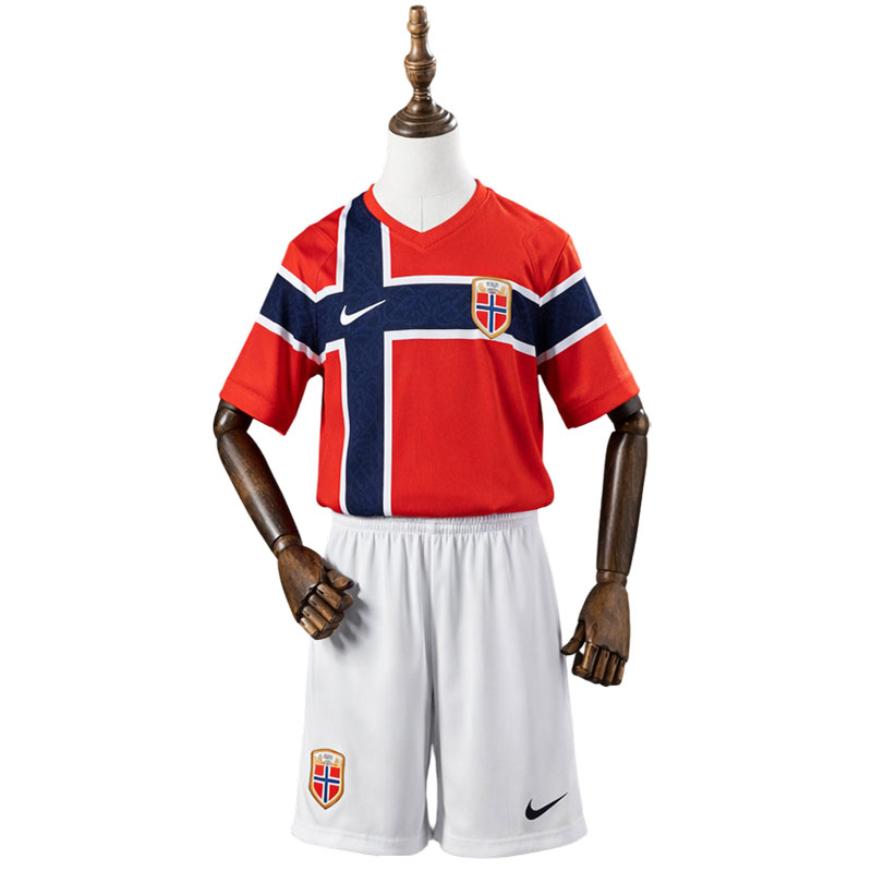 Norge 2026/27 hjemmedrakt til barn - fotballdrakt med shorts sett
