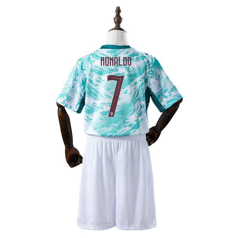 Portugal drakt barn med Ronaldo 7 - bortedrakt med shorts