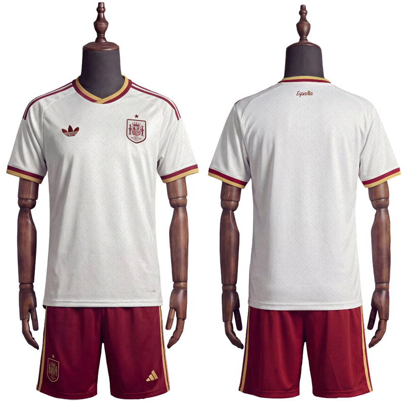 Spania 2026 VM bortedrakt barn - drakt med shorts