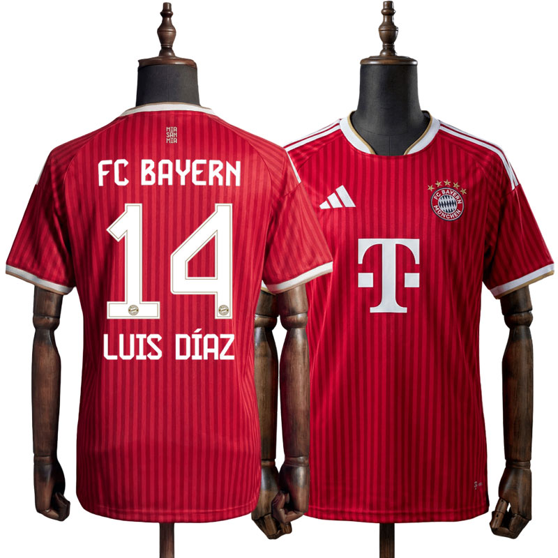 Bayern München Luis Díaz 14 hjemmedrakt 2026/27 - rød drakt herre