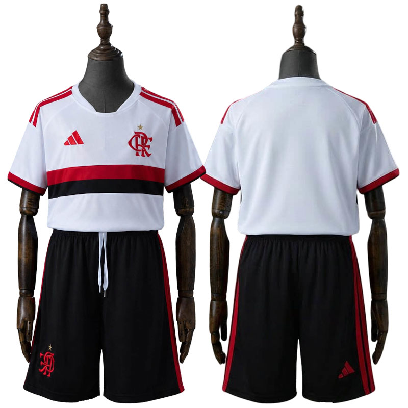 CR Flamengo 2026/27 barnedrakt - hvit bortedrakt til barn