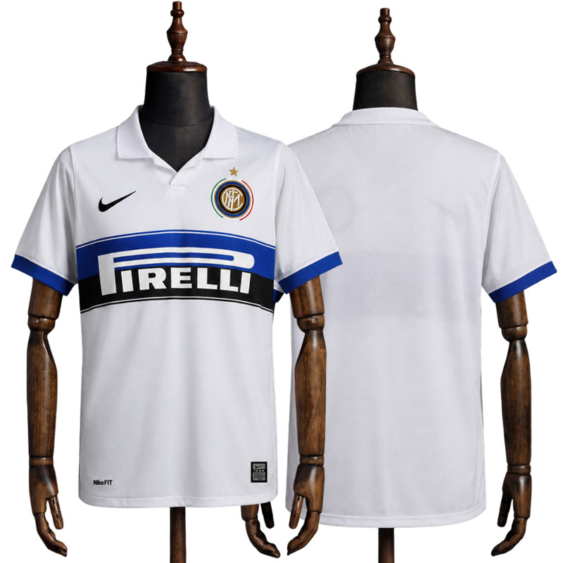 Inter Milan 2009/10 vintage drakt - hvit bortedrakt herre