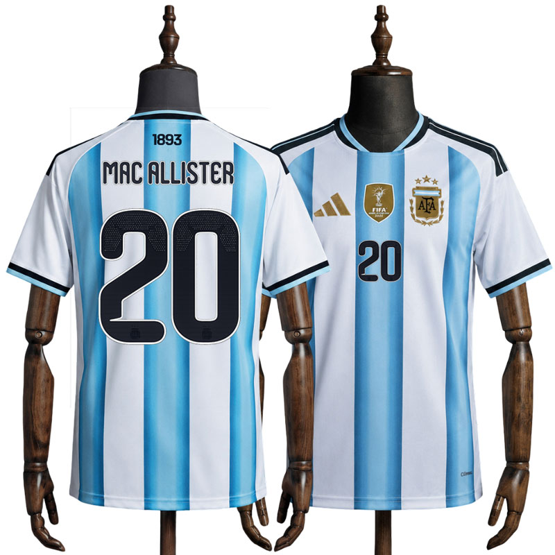 Kjøp Argentina VM 2026 hjemmedrakt herre - Mac Allister 20 kortermet drakt