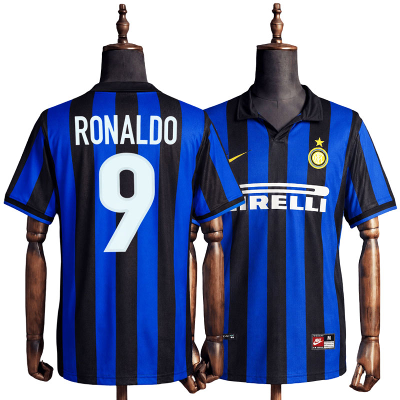 Klassisk Inter Milan Ronaldo 9 retro drakt 1998-99