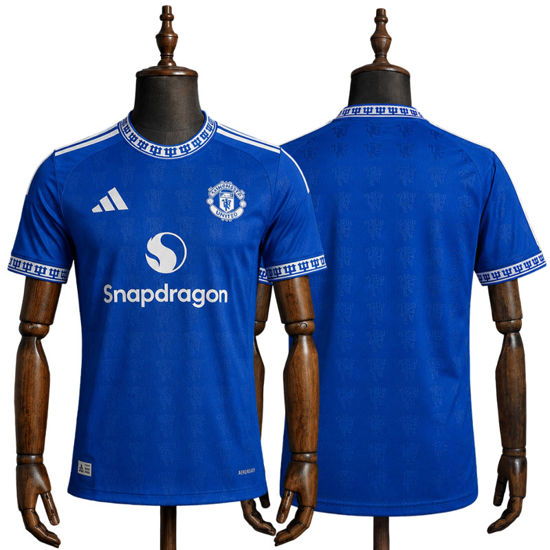 Manchester United 2026/27 blå fotballdrakt herre