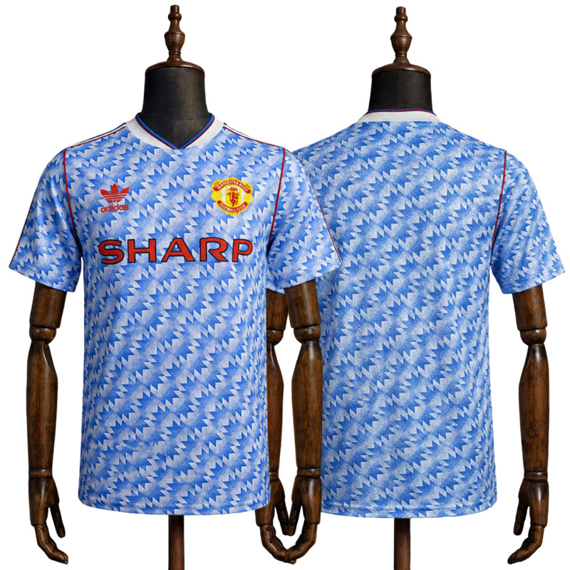 Manchester United 2026/27 blå-hvit drakt - Bringback Snowflake