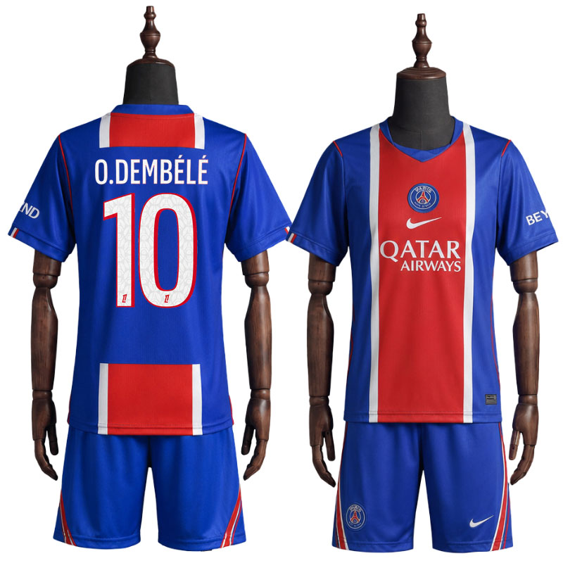 PSG fotballdrakt barn O.Dembélé 10 - 2026/27 hjemmedrakt med shorts
