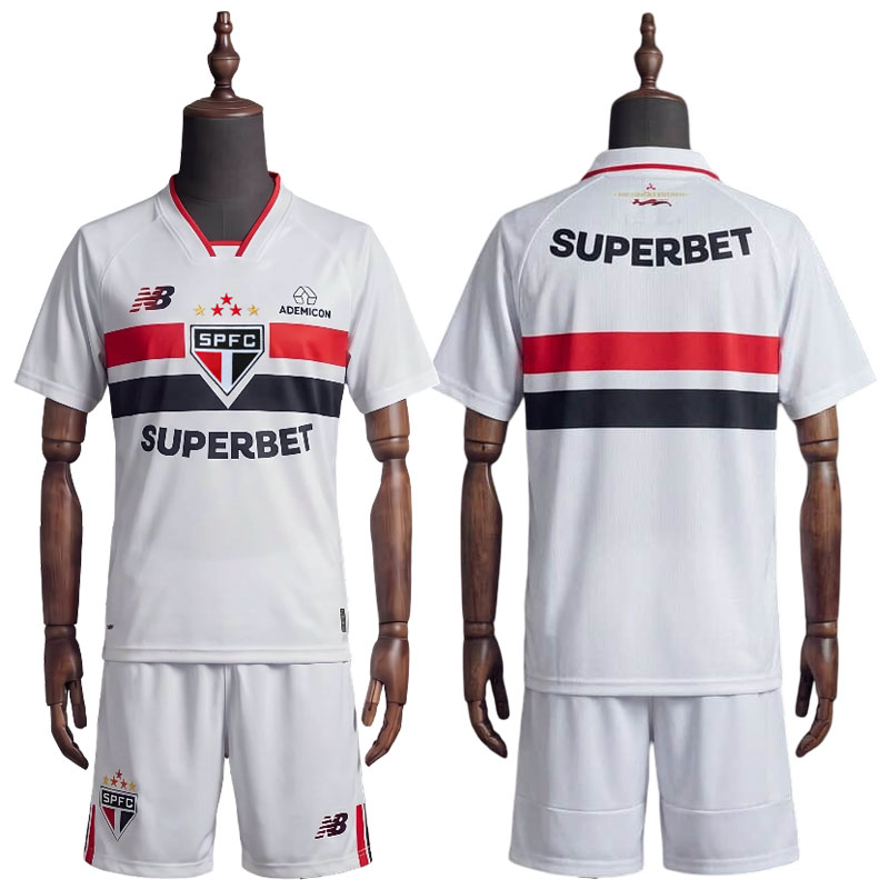 São Paulo FC barn draktsett 2026/27 - hjemmedrakt med shorts