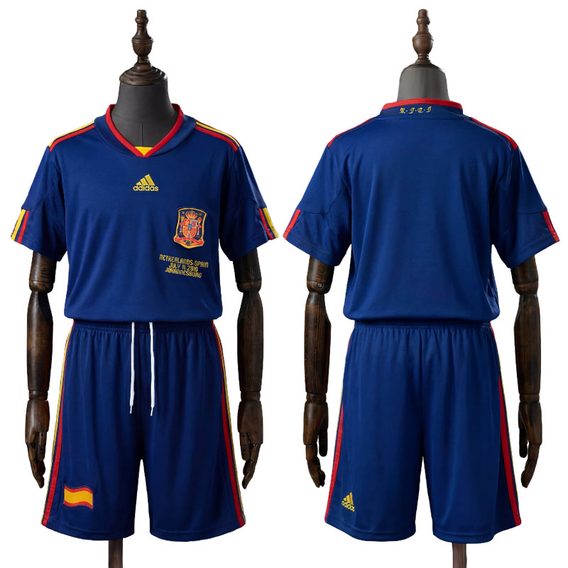 Spain 2010 retro drakt barn med shorts - vintage bortedrakt