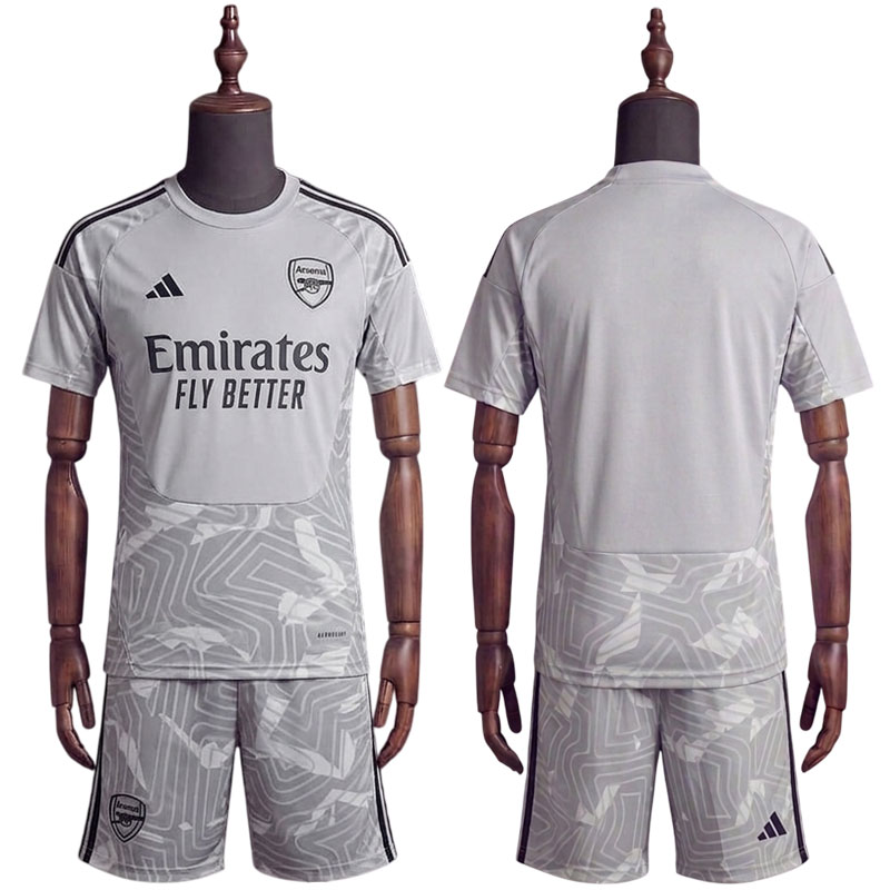 Arsenal grå keeperdrakt barn 2026/27 med shorts