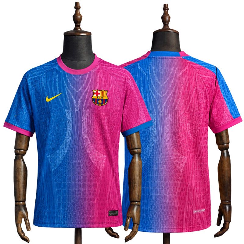 FC Barcelona 2026/27 Spesialutgave Fotballdrakt Herre - Blå Magenta Gradient