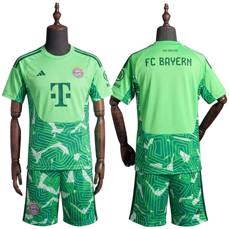 Bayern München 2026/27 keeperdrakt barn grønn - målvaktsdrakt med shorts