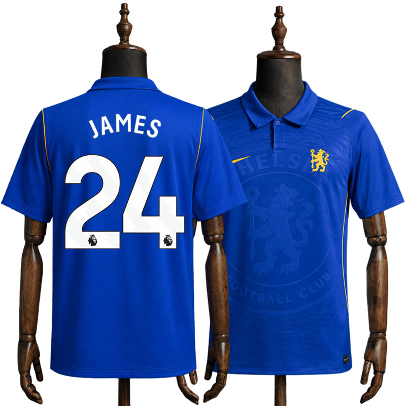 Chelsea FC 2026/27 hjemmedrakt med JAMES 24 navn og nummer