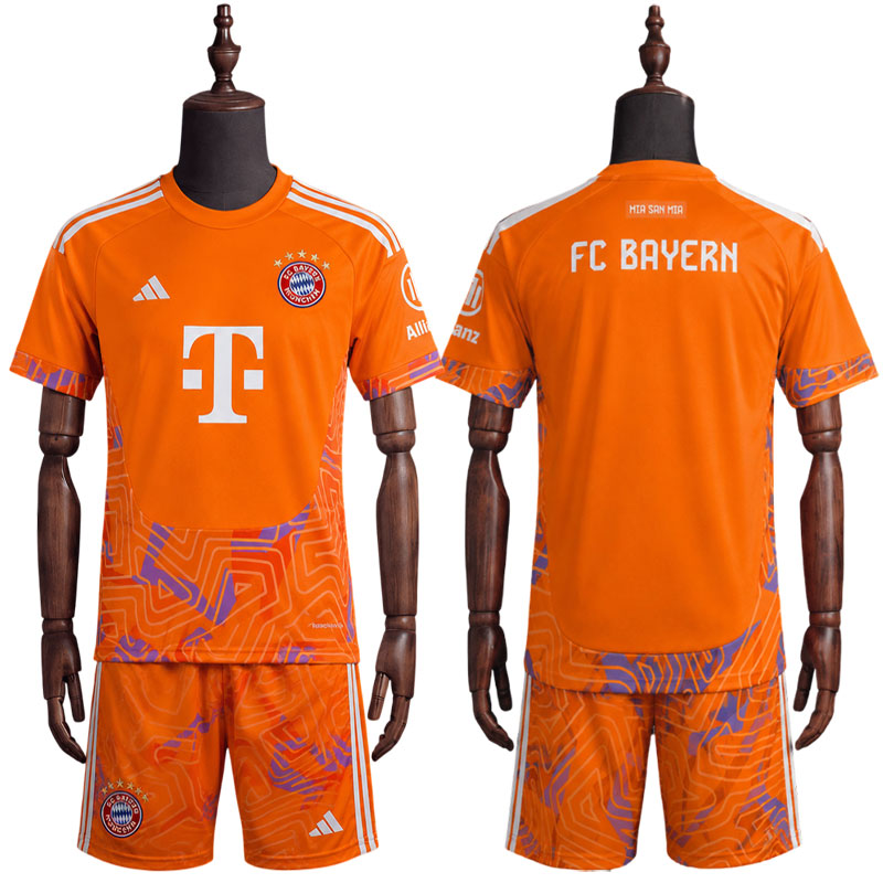Bayern München Keeperdrakt Barn 2026/27 – Oransje Målvaktsdrakt med Shorts