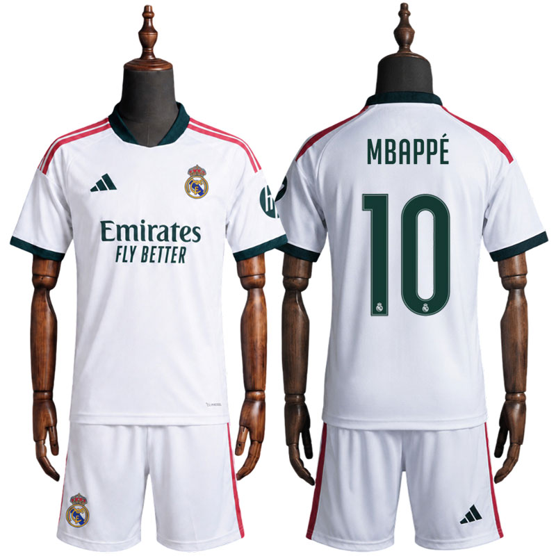 Kjøp Real Madrid 2026/27 hjemmedrakt barn - Mbappé 10 fotballdrakt sett