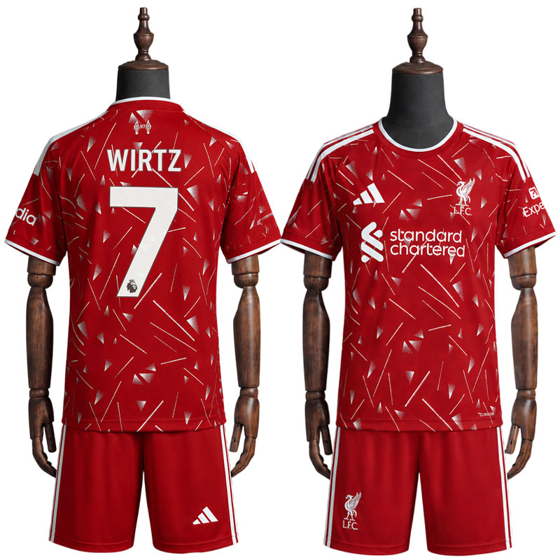 Liverpool hjemmedrakt barn 2026/27 Wirtz 7 - komplett draktsett til barn