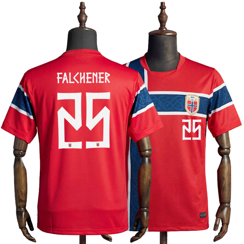 Norge VM 2026 fotballdrakt herre - hjemmedrakt med FALCHENER 25