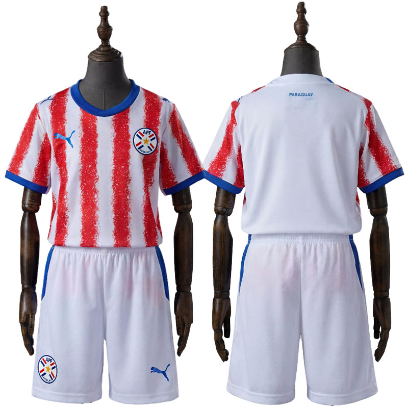 Paraguay VM 2026 hjemmedrakt barn - fotballdrakt med shorts for barn