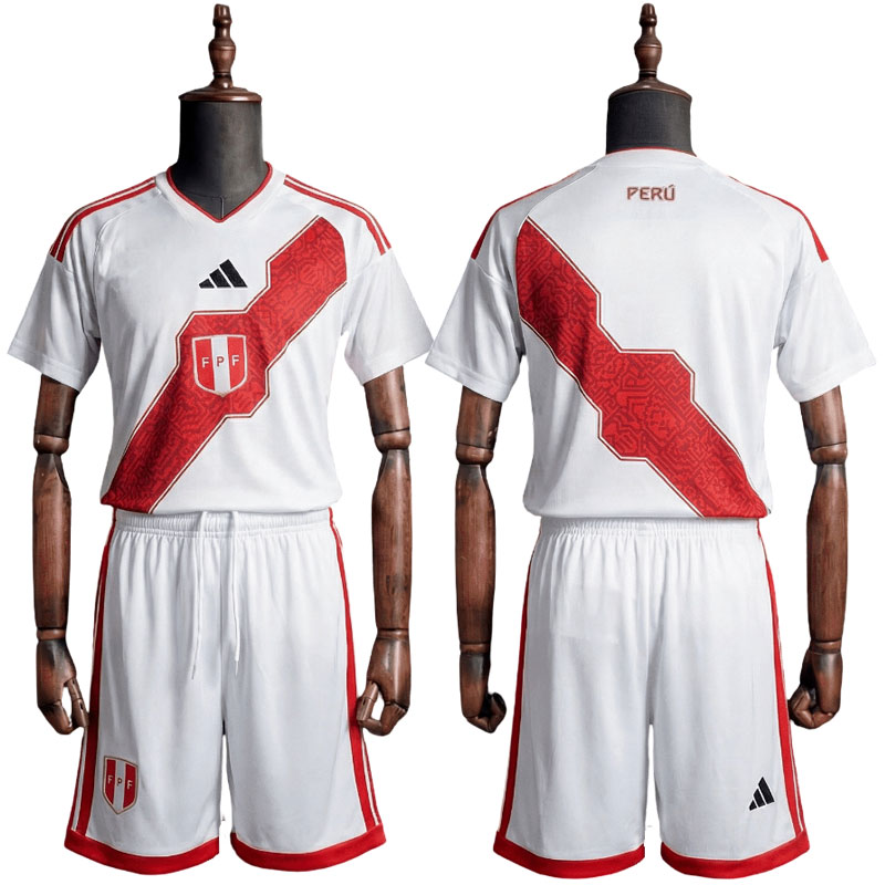 Peru 2026/27 Hjemmedrakt Barn - Fotballdrakt med Shorts for Barn