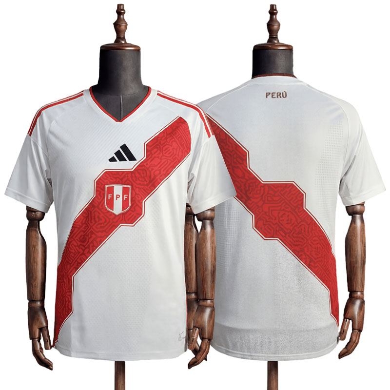 Peru landslagsdrakt 2026/27 hjemme - herre fotballdrakt med kort erm