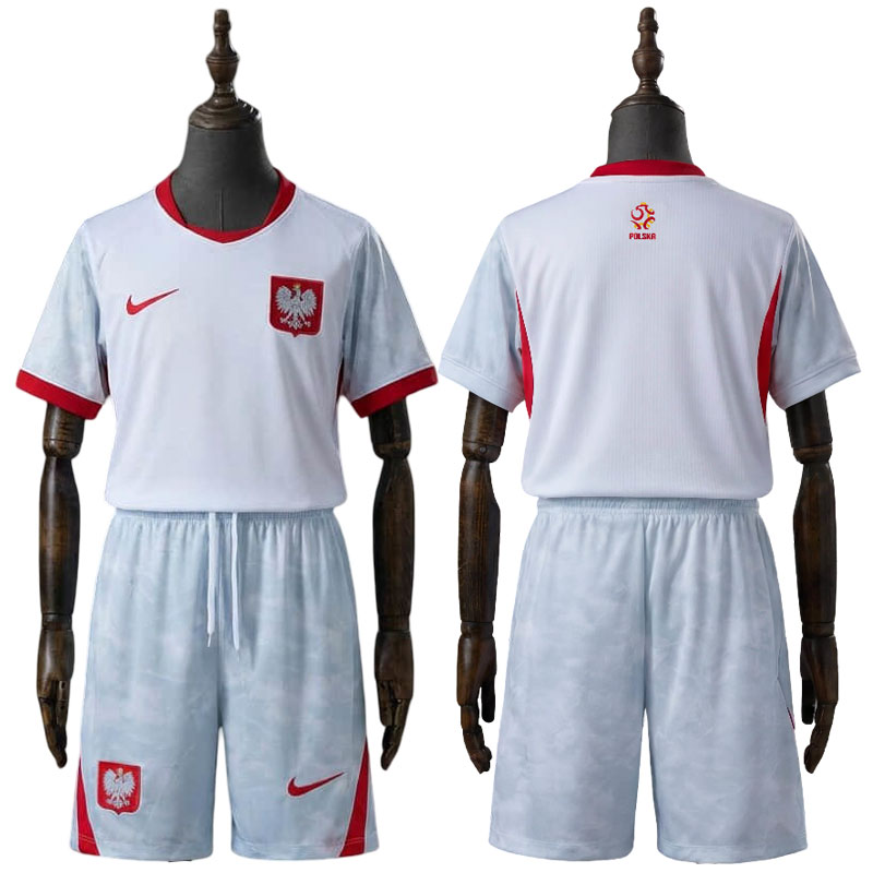 Polen hjemmedrakt 2026/27 barn - fotballdrakt med shorts
