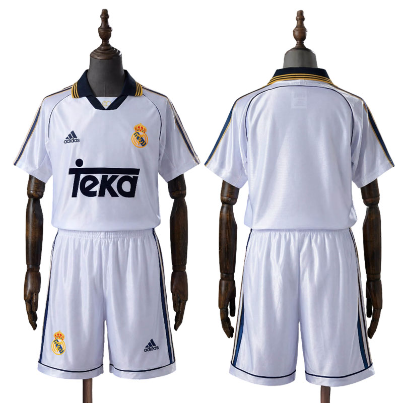 Real Madrid retro hjemmedrakt barn 1998-00 - klassisk fotballdrakt sett