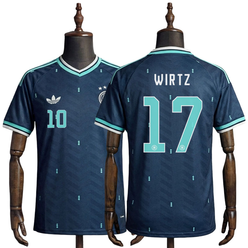 Tyskland VM 2026 bortedrakt herre fotballdrakt Wirtz 17