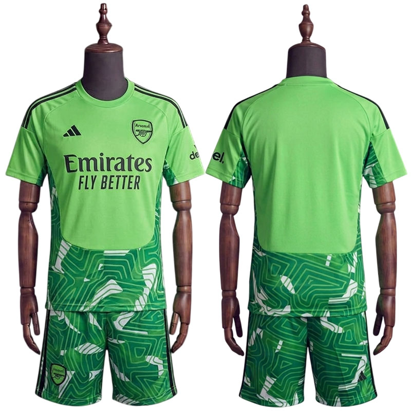 Kjøp Arsenal 2026/27 keeperdrakt barn - grønn drakt og shorts