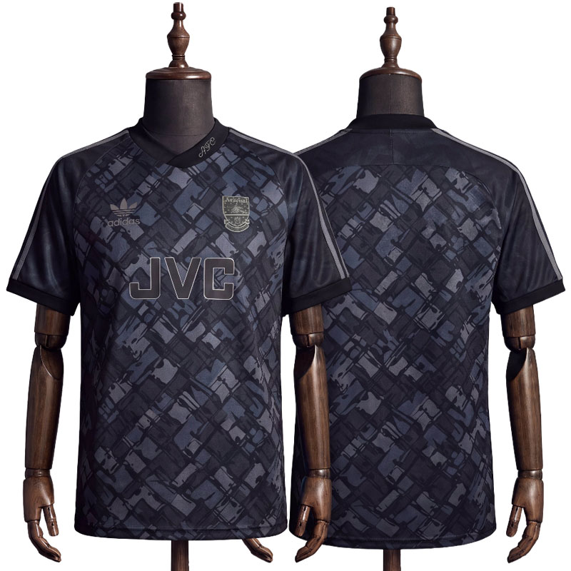 Arsenal 1990/92 Retro Fotballdrakt Herre - Svart Vintage Hjemmedrakt