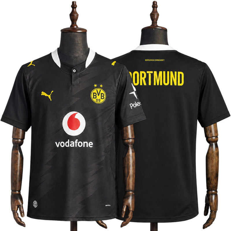 BVB Dortmund Bortedrakt 2026/27 – Herre Svart Drakt med Korte Ermer