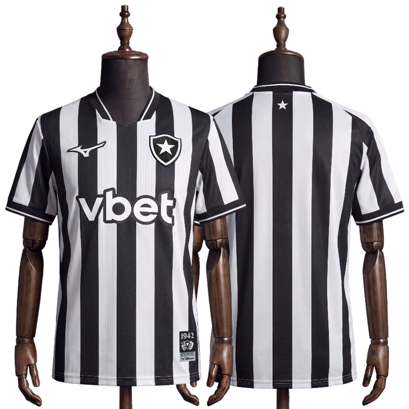 Botafogo Hjemmedrakt 2026/27 Herre – Svart og Hvit Kortermet Drakt